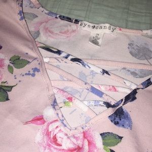 Floral pink blouse 2x